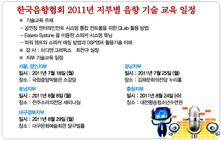 큐오넷 > 커뮤니티 > 한국음향협회 지부별 음향기술교육