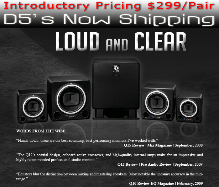 Equator d5 best sale studio monitors